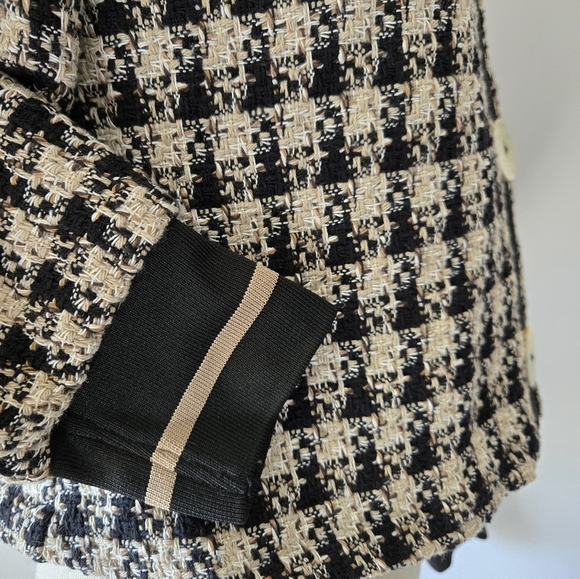 Zara Black and Tan Woven Tweed Pullover Cardigan. Size XS - Picture 6 of 11